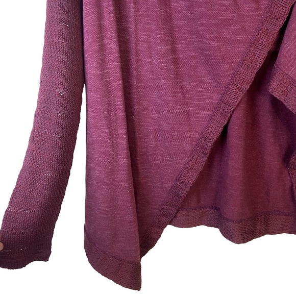 Lucky Brand Womens Flyway Cardigan Sweater Size Med Knit Open Front Draped Shawl - Picture 4 of 14